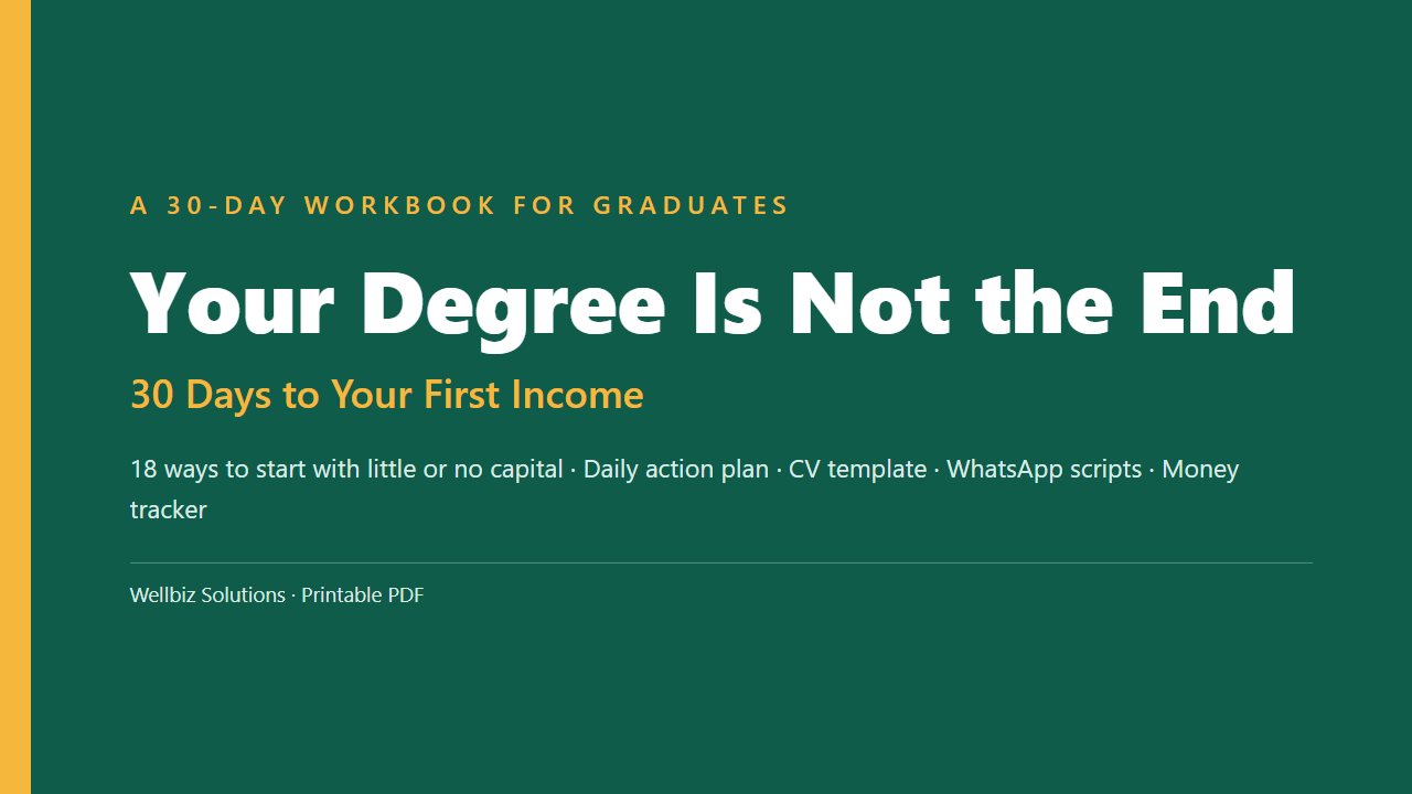 Your Degree Is Not the End, a 30-day workbook for unemployed graduates
