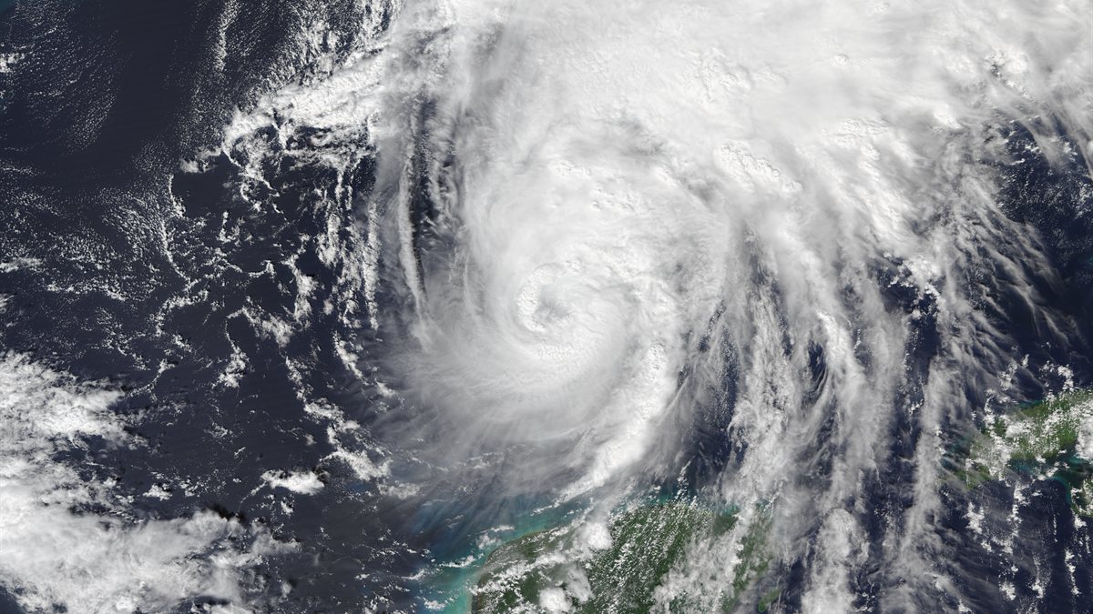 Satellite photo of Hurricane Isaias spinning over the Gulf of Mexico on 8 October 2026