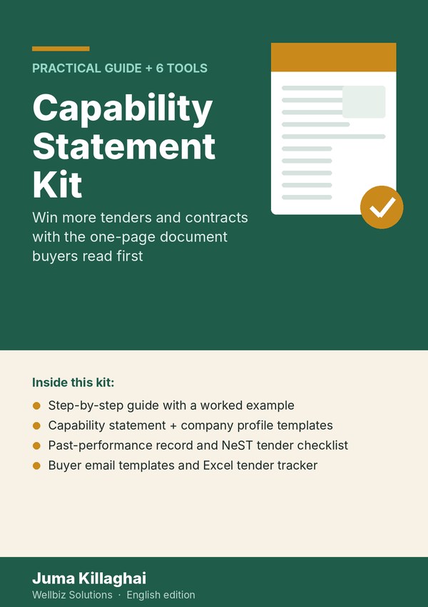 Capability Statement Kit: Win More Tenders and Contracts, by Juma Killaghai